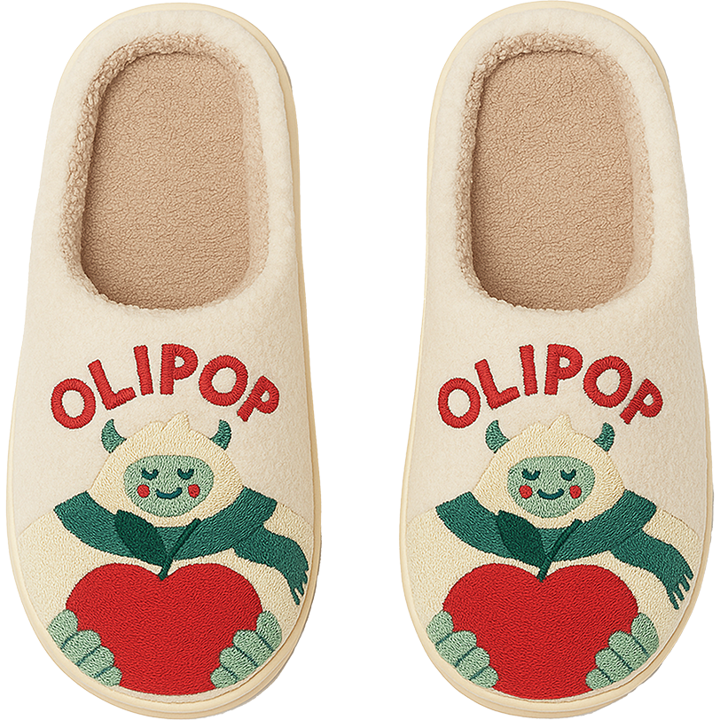 Crisp Apple Yeti Slippers